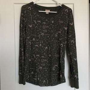 Waffle-Knit Long-Sleeve Shirt